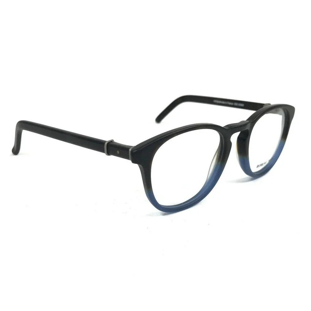 Robert Marc Eyeglasses Frames 830-259M Matte Black Pale Blue Round 45-19-140